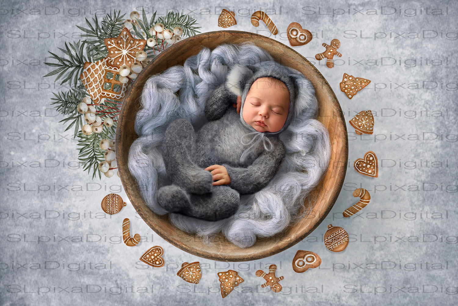 Christmas koala Digital backdrop