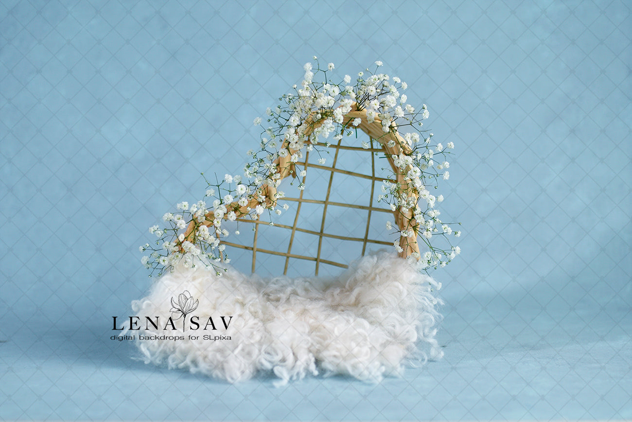 Digital backdrop heart basket